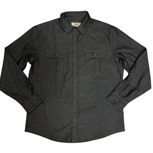 Wilson‎ Lane Mens Medium Denim Button Down Shirt Made in Nashville USA Cotton
